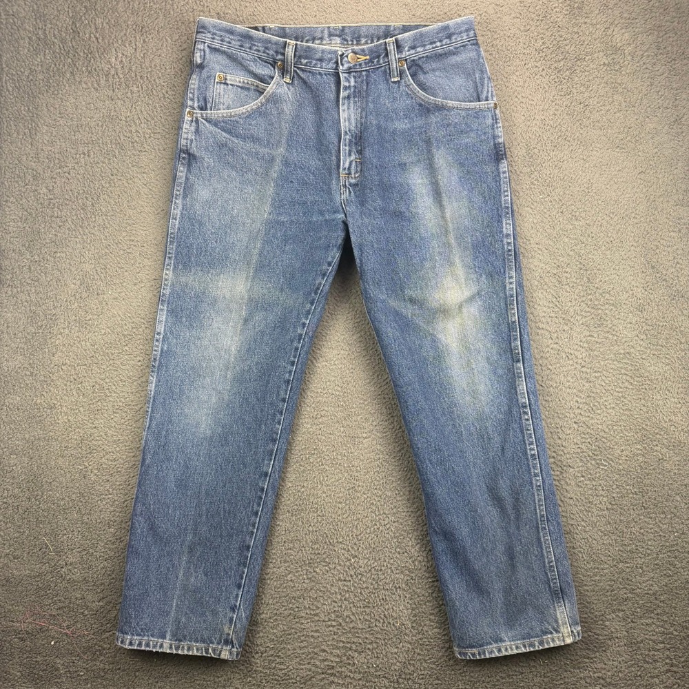 Wrangler Regular Fit 96501MR Blue Denim Jeans Mens 36x29